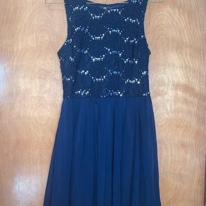 Speechless Lace Sequence Skater Dress Size 5